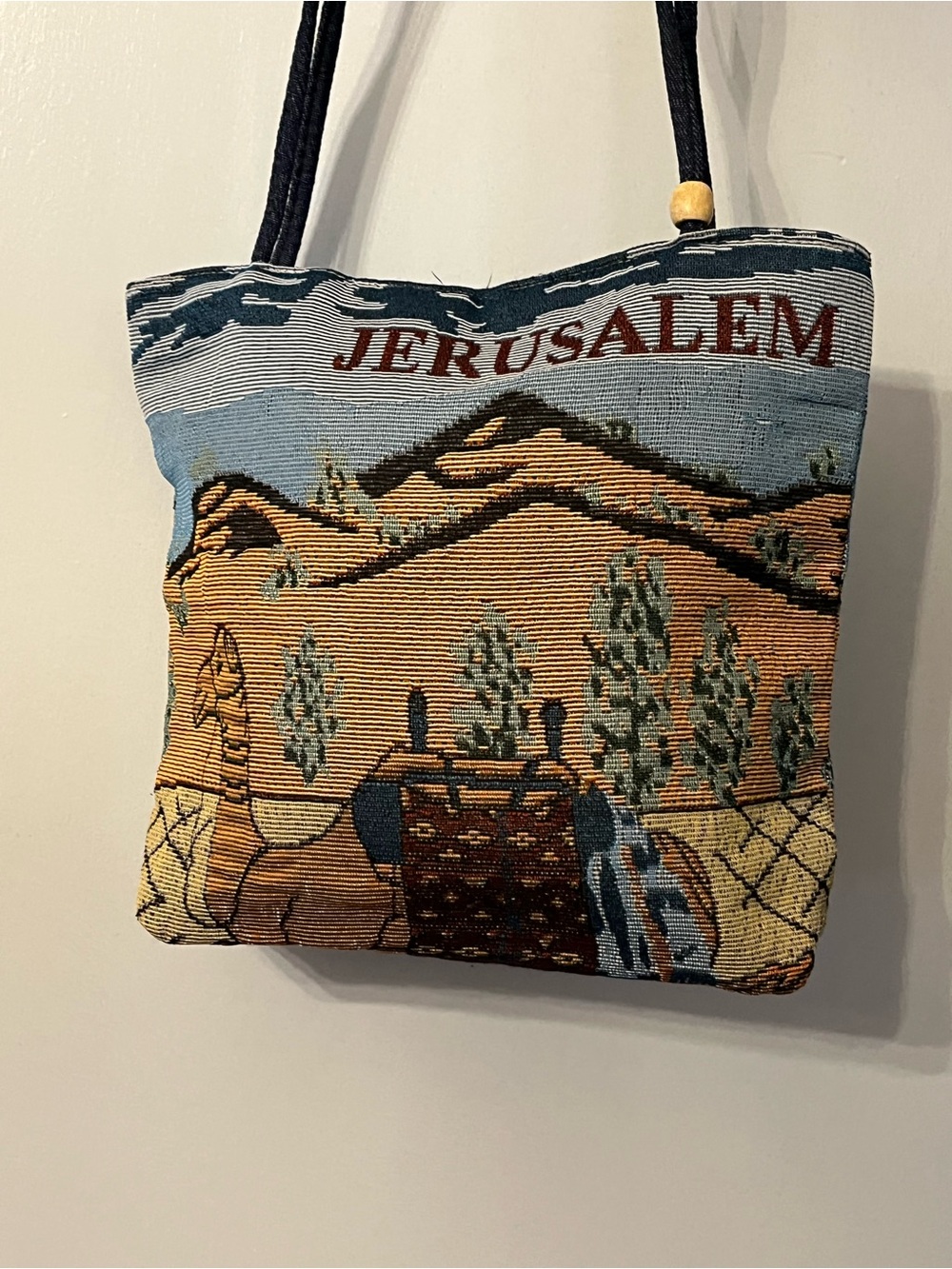 Jerusalem Tapestry Shoulder Bag in Multi-Color